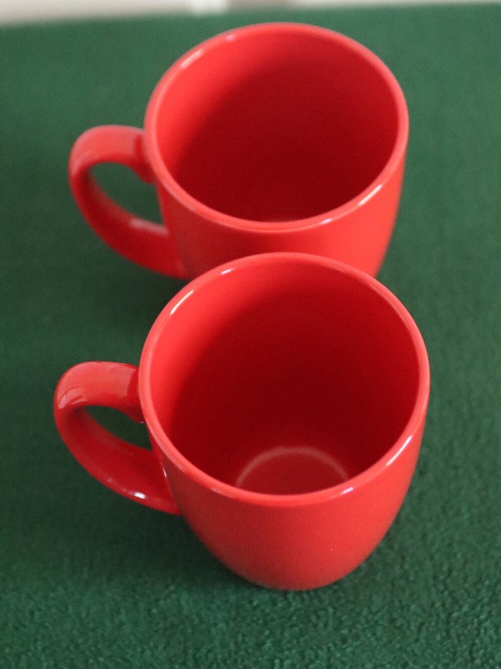 Corelle Stoneware Red Coffee Mugs Set of 2 Colorful Casual